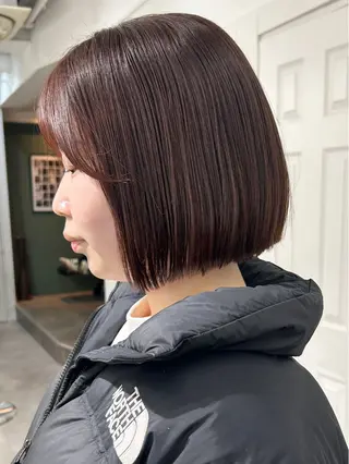 ショート カラー レイヤーボブ/ 艶カラー/サナ🌼のヘアスタイル