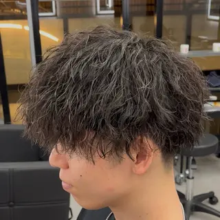 ショート パーマ ヘアアレンジ メンズ 【札幌メンズ特化】 🔥RIKU🔥のヘアスタイル