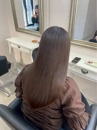 セミロング 早﨑 映天のヘアスタイル
