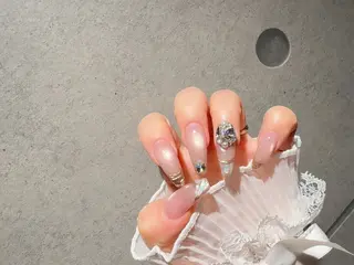 ネイル I-nailロング /ワンホン/キラキラのネイルデザイン