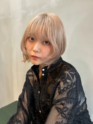 ショート カラー ショート/ボブ専門 宮脇美奈/南船場のヘアスタイル