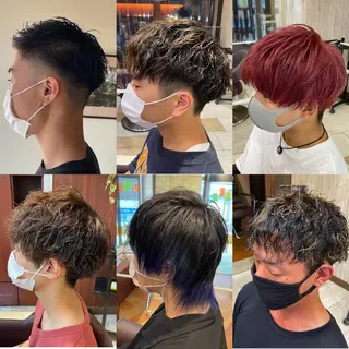 ショート カラー パーマ メンズ ツイスパ/メンズ特化 🦋𝑺𝑶𝑵𝑬のヘアスタイル