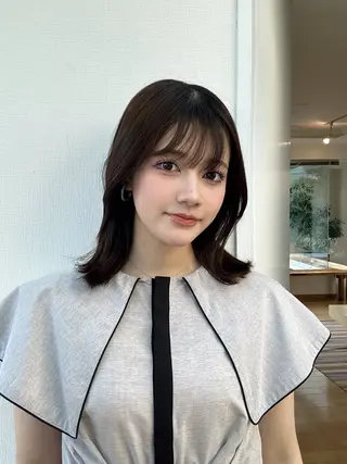 セミロング 中韓style 💄🤍愛子🇨🇳のヘアスタイル