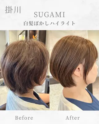 ショート カラー SUGAMI ✴︎ Hikariのヘアスタイル