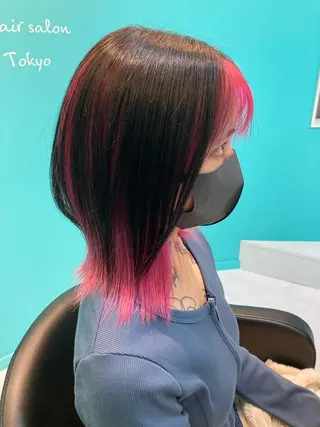 ミディアム カラー 🫧透明感✨ブリーチ 💫ダメージレス🫧のヘアスタイル