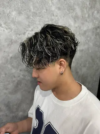 カラー パーマ メンズ 👑メンズパーマ特化 店長望月謙二郎👑のヘアスタイル