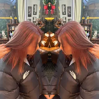 セミロング カラー レイヤー/ボブ/ ミニボブ/AOIのヘアスタイル