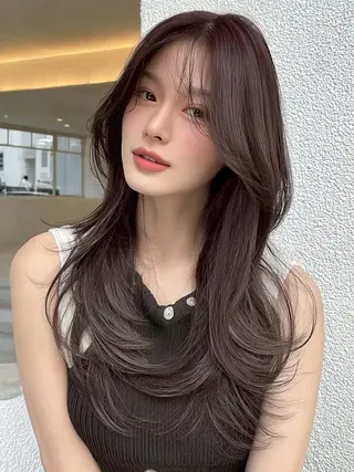 ロング 💜juna💜/高 槻/韓国風のヘアスタイル