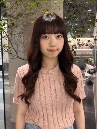 ロング カラー 中原 優美のヘアスタイル