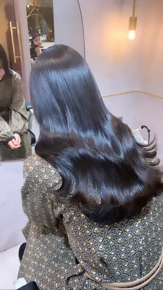 セミロング カラー 新宿/韓国レイヤー 髪質改善カラー/角所のヘアスタイル