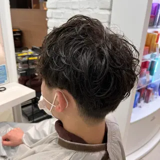 ショート メンズ 【センターパート/ マッシュ】ryokaのヘアスタイル