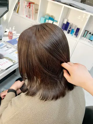 セミロング 韓国風顔まわり/ベー ジュ/マツエク♡美咲のマツエク・マツパデザイン