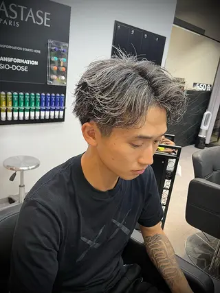 ショート カラー ヘアアレンジ メンズ men'slapis YUTOのヘアスタイル