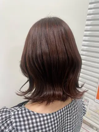 ミディアム カラー 韓国風骨格カット 艶カラー🩶髙林夏美のヘアスタイル