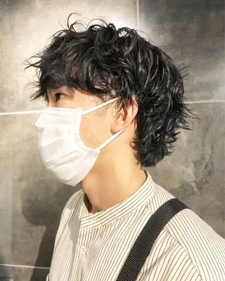 パーマ ヘアアレンジ メンズ ainico+所属・メンズ特化✂️栗原 侑也のヘアスタイル