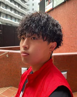 パーマ メンズ 年間2000名担当◎ パーマ職人/仲原佑樹のヘアスタイル