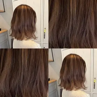 ミディアム カラー ELLE&SALLY 石野のヘアスタイル