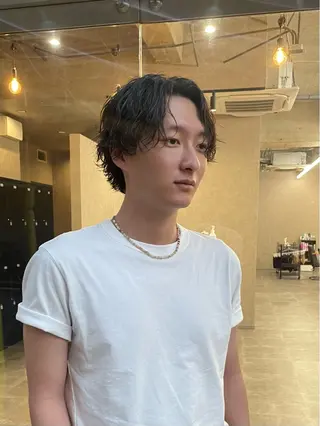 ミディアム パーマ メンズ スパイキーショート メンズカット/千葉駅のヘアスタイル