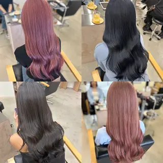 ロング カラー noa  🦋 ブリーチ/暖色のヘアスタイル