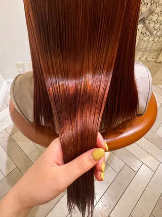 カラー ブリーチカラー🎀 韓国風/寺門美優のヘアスタイル