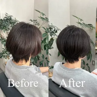 ショート カラー qumu 横浜所属・🌿ショート/ボブ/ 透明感カラー🌿神永のヘアスタイル