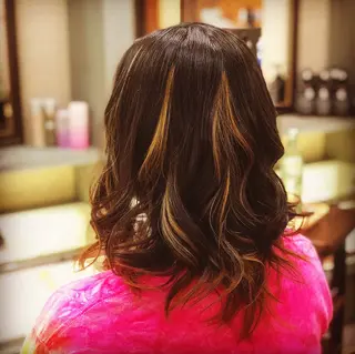 セミロング カラー 樋口 まさみのヘアスタイル