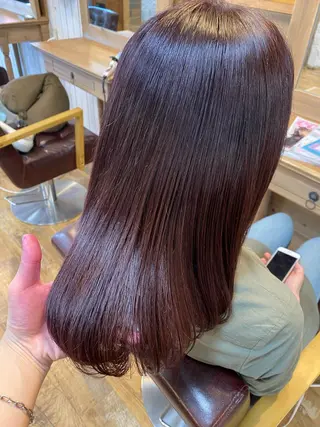 セミロング カラー ヘアアレンジ re naのヘアスタイル