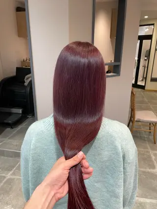 セミロング カラー 西村 れいのヘアスタイル