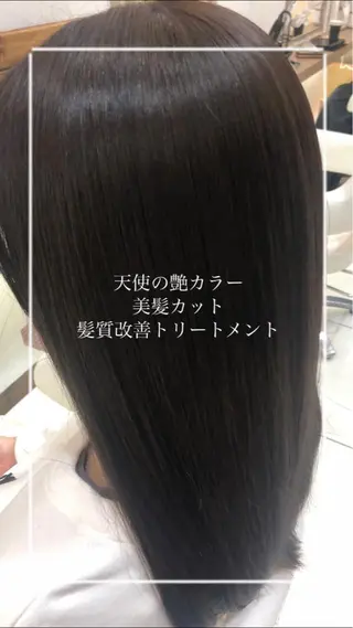 セミロング カラー 艶質改善/縮毛矯正 ササキナツミのヘアスタイル