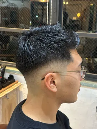 ショート メンズ スパイキー/ ピンパーマ/緑川雄也のヘアスタイル