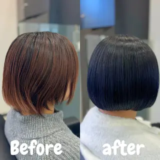 ショート YASU🍎CUT 赤系カラー/ヘアケアのヘアスタイル