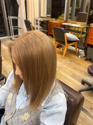 カラー 東茉央/ブリーチ /パーマ🧸銀座のヘアスタイル