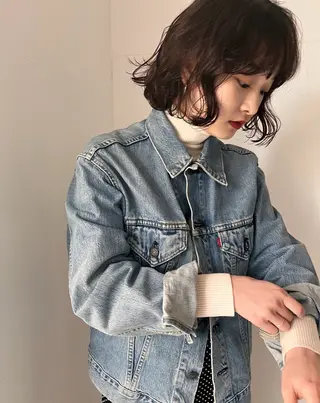 ショート パーマ 暖色/パーマ 🌼クニトウメイのヘアスタイル