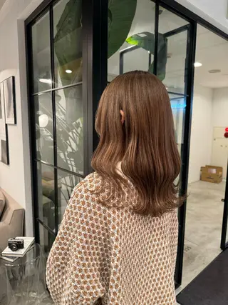 セミロング ベージュカラー/新潟 カラー特化/落合優吾のヘアスタイル