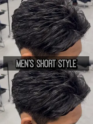 ショート メンズ センターパート/フェ ザー🔥SHUYAのヘアスタイル