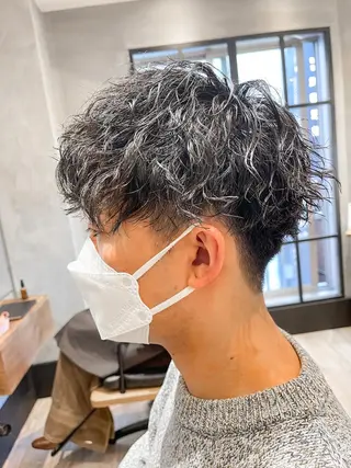 ショート パーマ メンズ amie高崎所属・高崎メンズパーマ 髪質改善TAKEのヘアスタイル