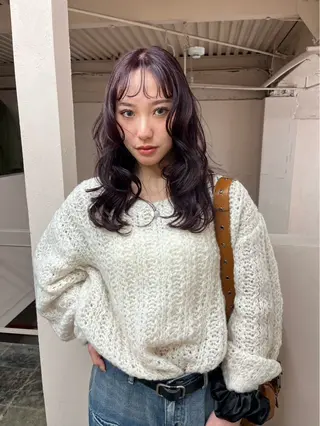 セミロング カラー iru所属・レイヤーカット/ ハイトーン/mikiのヘアスタイル