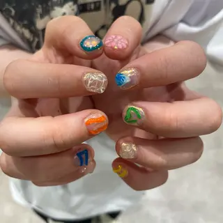 ネイル ハイトーン🦄ネイル 💞のぶちのネイルデザイン