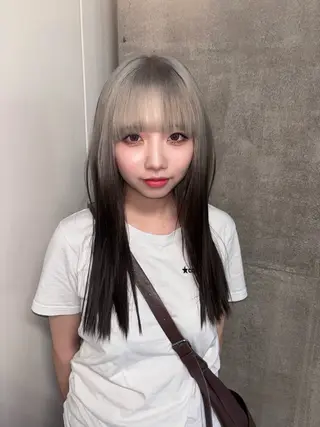 セミロング カラー 💫miyu💫デザ インカラー/アレンジのヘアスタイル