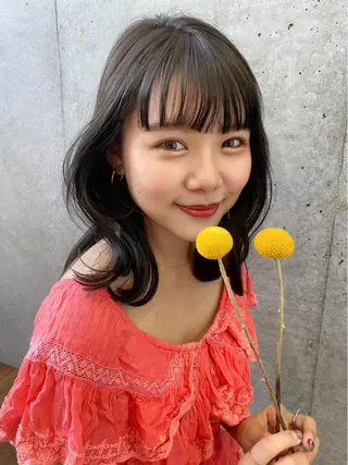 ミディアム 三浦 望のヘアスタイル