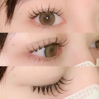 マツエク・マツパ 肌に馴染むハイトーン /ミルクティーカラーのヘアスタイル