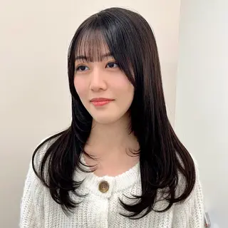 セミロング カラー ブリーチなし/レイヤ ー特化🌈Tommyのヘアスタイル