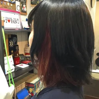 ミディアム カラー 金崎 新吾のヘアスタイル