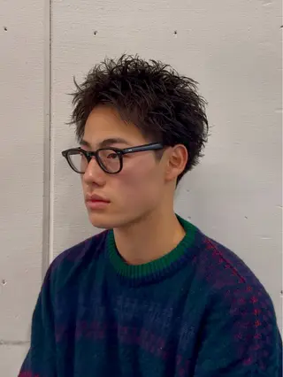 ショート パーマ メンズ X メンズ特化/ 中村郁人のヘアスタイル