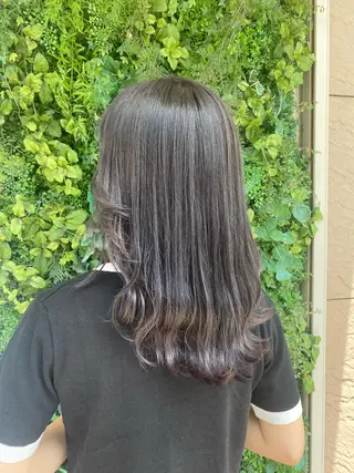 セミロング カラー 透明感カラー/韓国 ヘア🩶yuri🩵のヘアスタイル