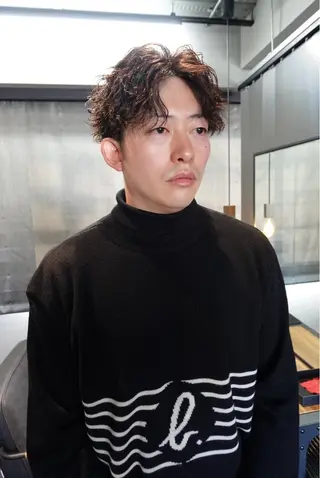 パーマ メンズ メンズパーマ専門店 【店長】⚜️イチカワのヘアスタイル