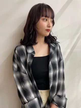 ミディアム ボブカットモデル/パ ーマ/harunaのヘアスタイル