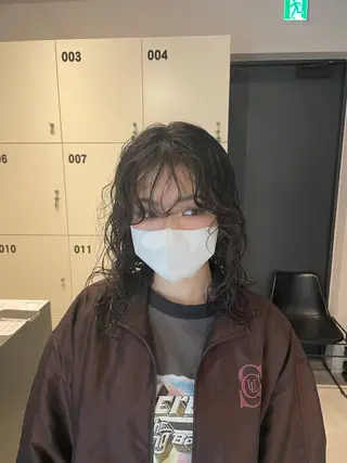 ミディアム パーマ Ameri 新宿所属・新宿/透明感カラー/ 髪質改善/桜良のヘアスタイル