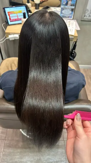 ロング 透明感カラー/縮毛/ chino🍀のヘアスタイル