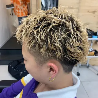 パーマ メンズ ブリーチパーマ🌍 正木天のヘアスタイル